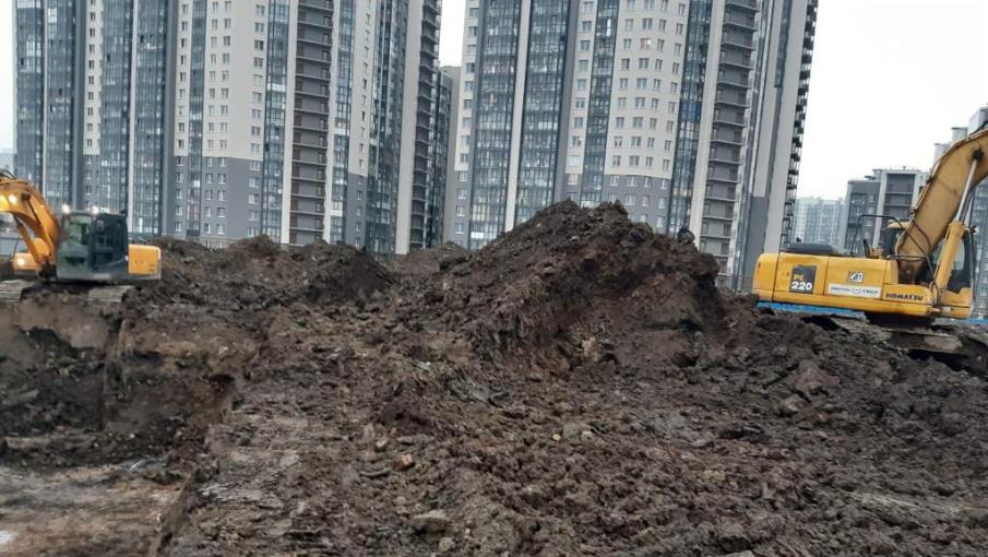 Разработка котлована под застройку ЖК