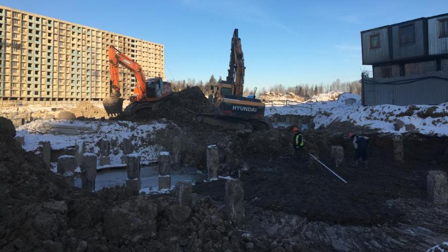 Разработка котлована под застройку Жилого комплекса