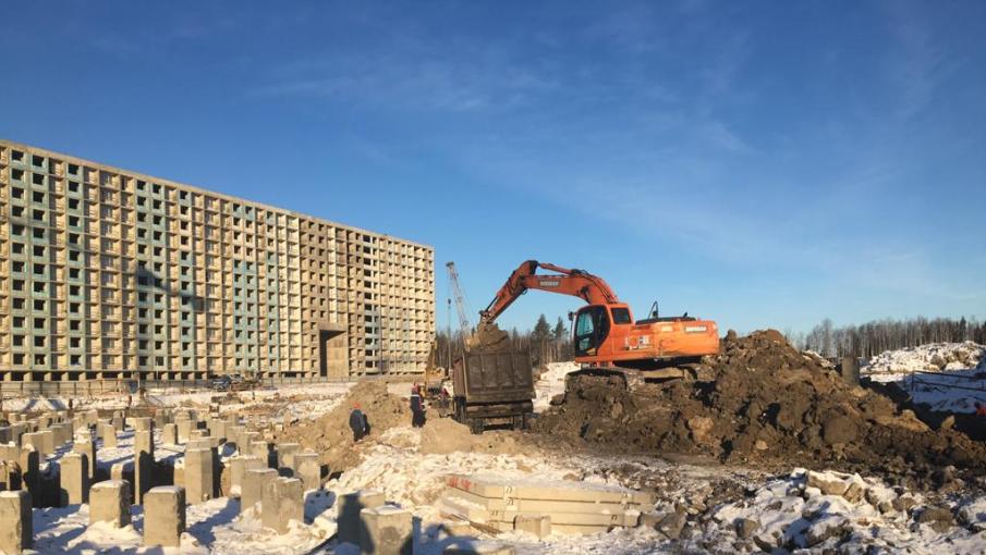 Разработка котлована под застройку Жилого комплекса