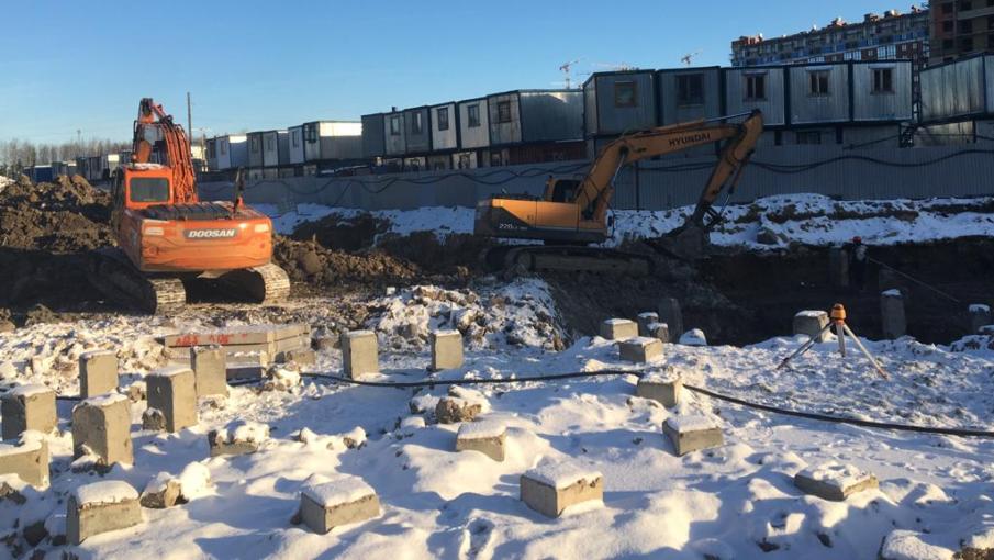 Разработка котлована под застройку Жилого комплекса