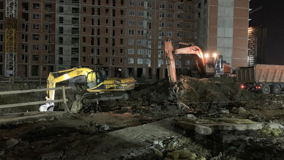 Разработка котлована подземного паркинга