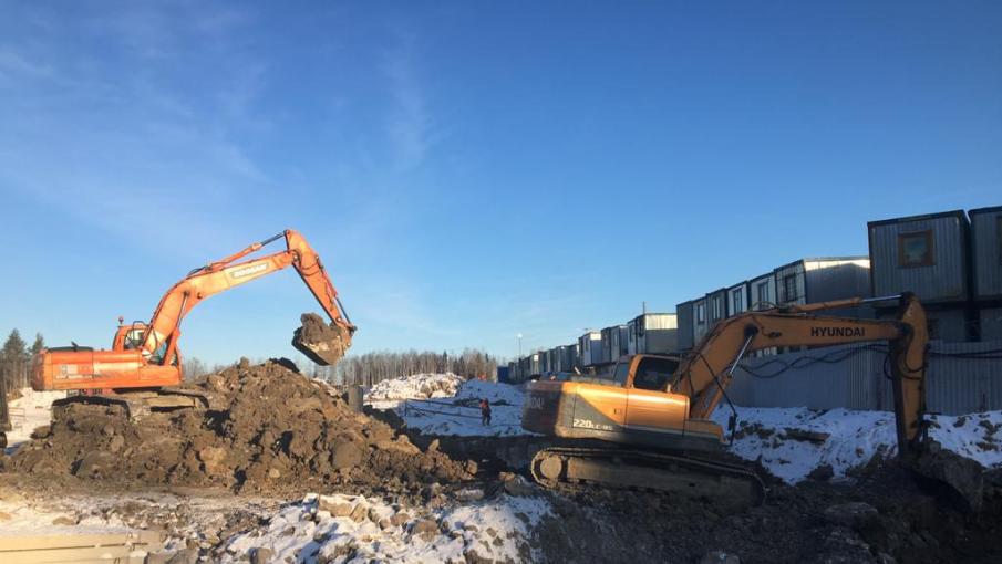 Разработка котлована под застройку Жилого комплекса