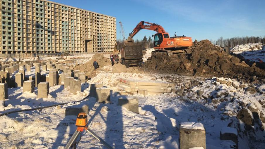 Разработка котлована под застройку Жилого комплекса
