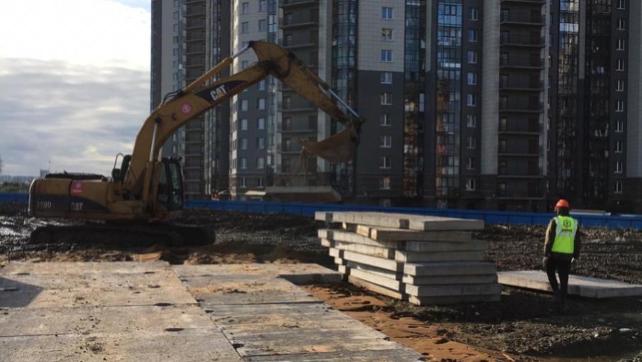 Разработка котлована под застройку ЖК